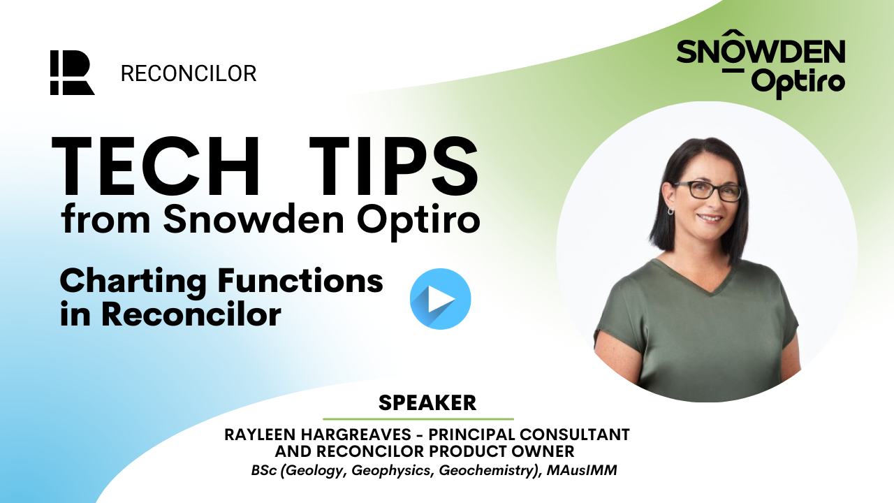 TECH TIPS for RECONCILOR: Charting functions. Speaker: Rayleen Hargreaves